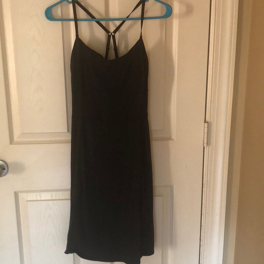 Black jersey knit Lucy  athletic dress.